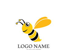 Bee logo vector icon illustration design