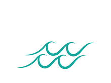 Water wave vector illustration logo template design