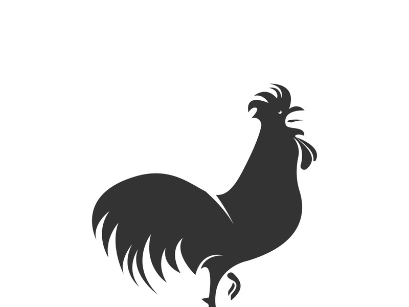 Rooster logo icon vector and symbol template design illustration