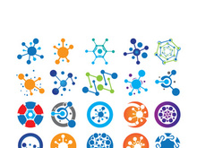 Molecule symbol logo template vector illustration design