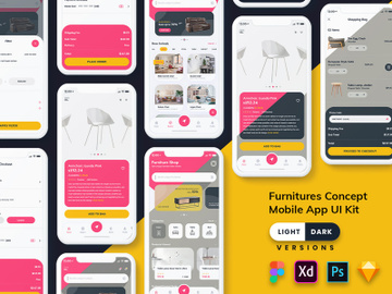 Furniture Mobile App UI Kit (Light & Dark) preview picture