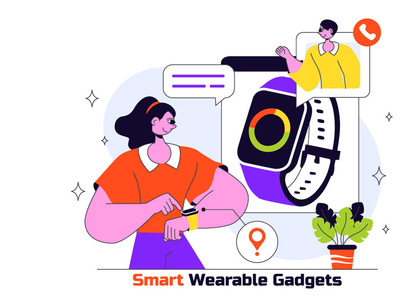 10 Smart Wearable Gadgets Illustration