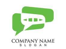 Speech bubble icon logo template vector illustration