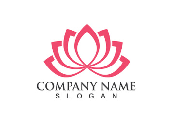 People yoga health in lotus flower logo preview picture