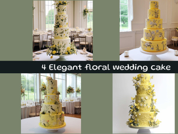 Elegant floral wedding cake preview picture