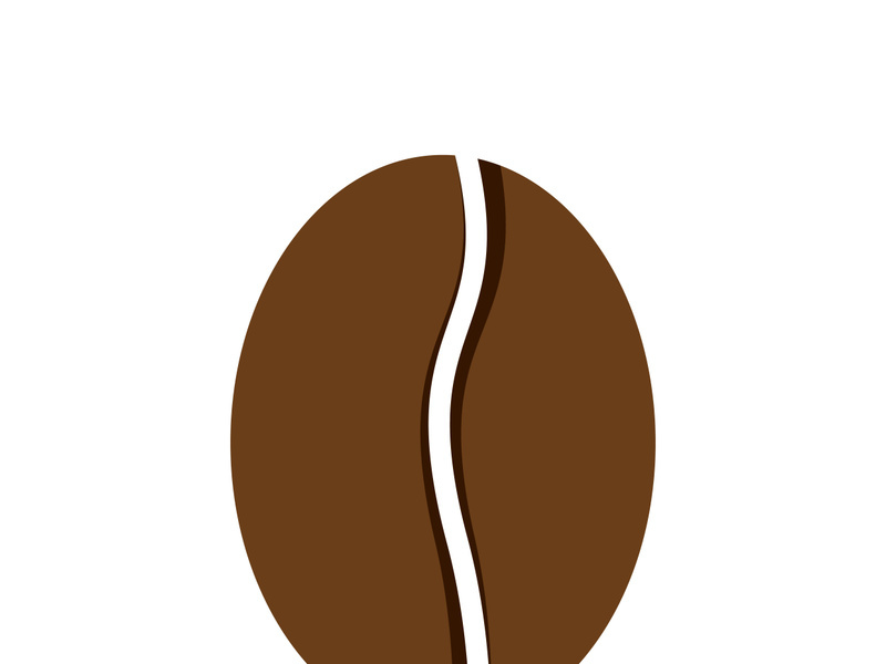 Coffee bean icon vector illustration template