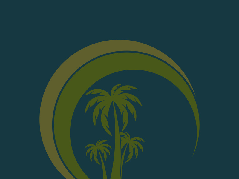 Palm tree summer logo template vector illustration
