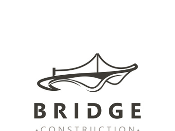 Minimalist Bridge logo suitable for building and construction workers vector design preview picture