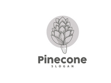Pine Cone Logo, Elegant Luxury Pine Simple Design