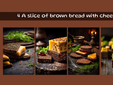 A slice of brown bread with cheese preview picture