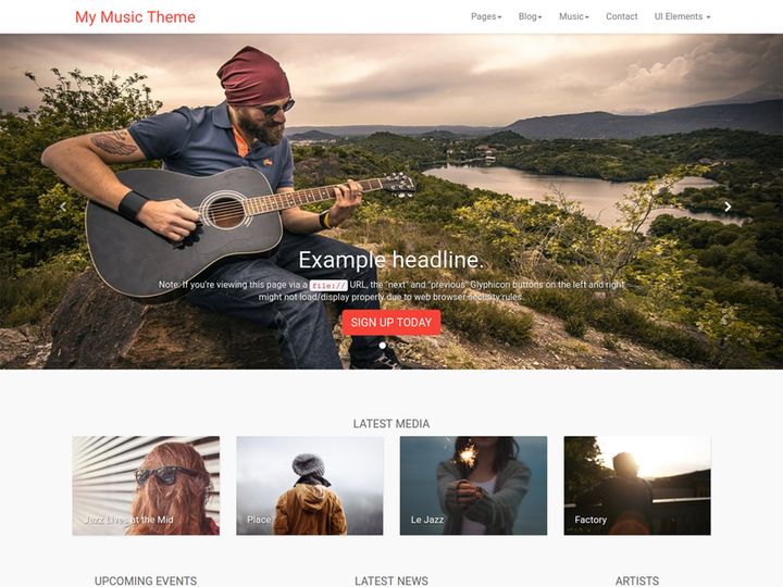 My Music Theme Html