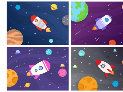 20 Cute Astronaut In Space Background Illustration