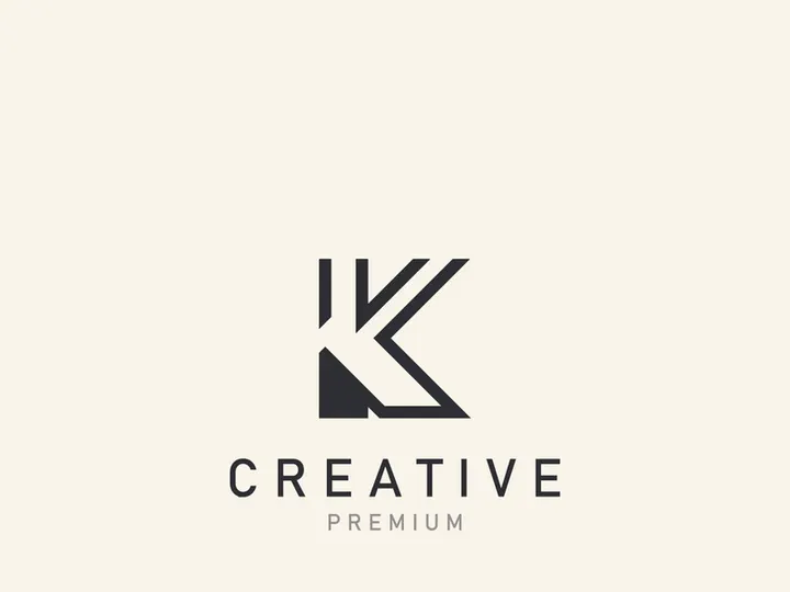 Initial K Letter Logo Modern minimalist design alphabet template