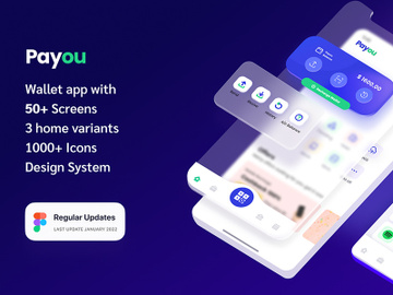 Payou digital wallet app UI kit preview picture