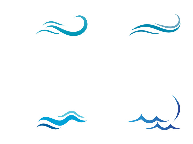 Creative sea or beach waves logo design.