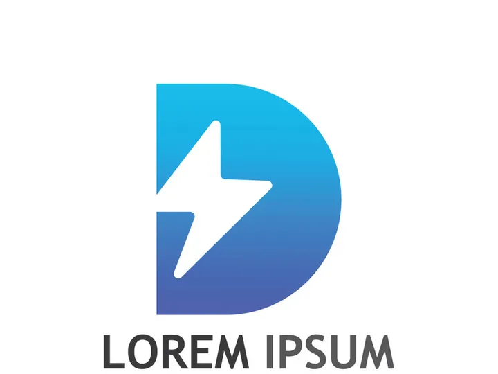 Colorful electric lightning logo design.