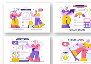 10 Credit Score Rating Illustration