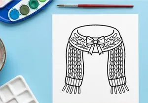 Empty festive dining table with holiday decorations