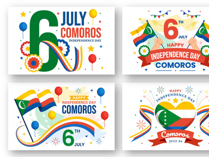 12 Comoros Independence Day Illustration