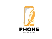 Smartphone Logo, Communication Electronics Vector, Modern Phone Design, For Company Brand Symbol