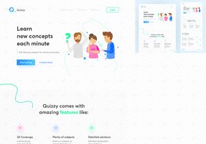 Quizzy Homepage UI Design
