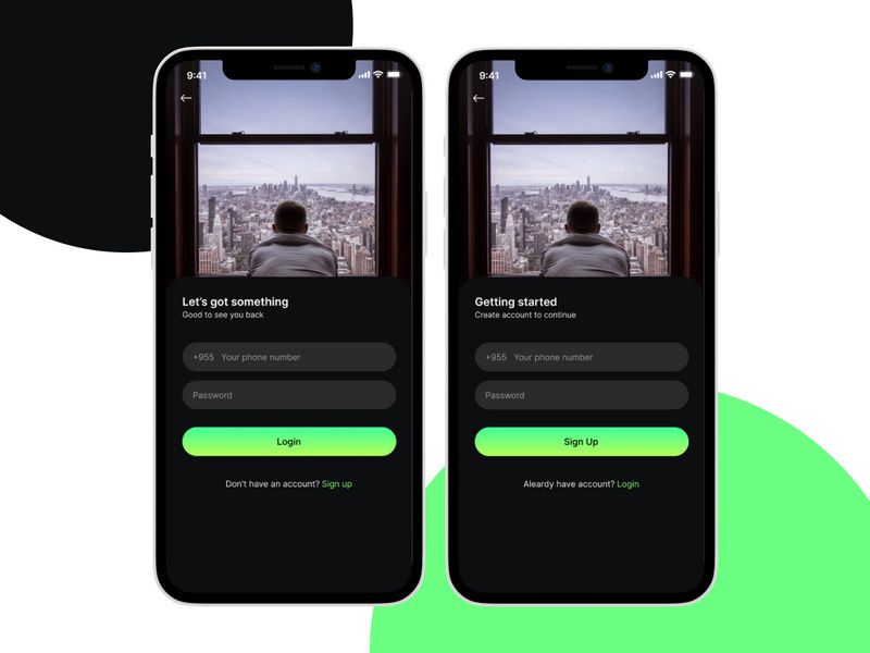 Login & Sign Up page