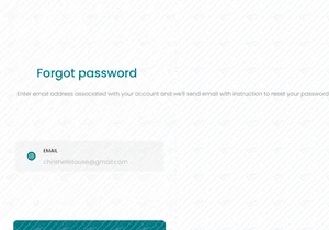 User's info and Forgot password screens concept for mobile app