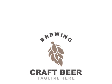 Brewery logo craft beer template design emblems beer cafe, bar, brewing company illustration preview picture