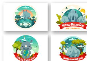 9 World Rhino Day Illustration