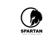 Spartan Logo,Vector Viking, Barbarian, War Helmet Design, Product Brand Illustration