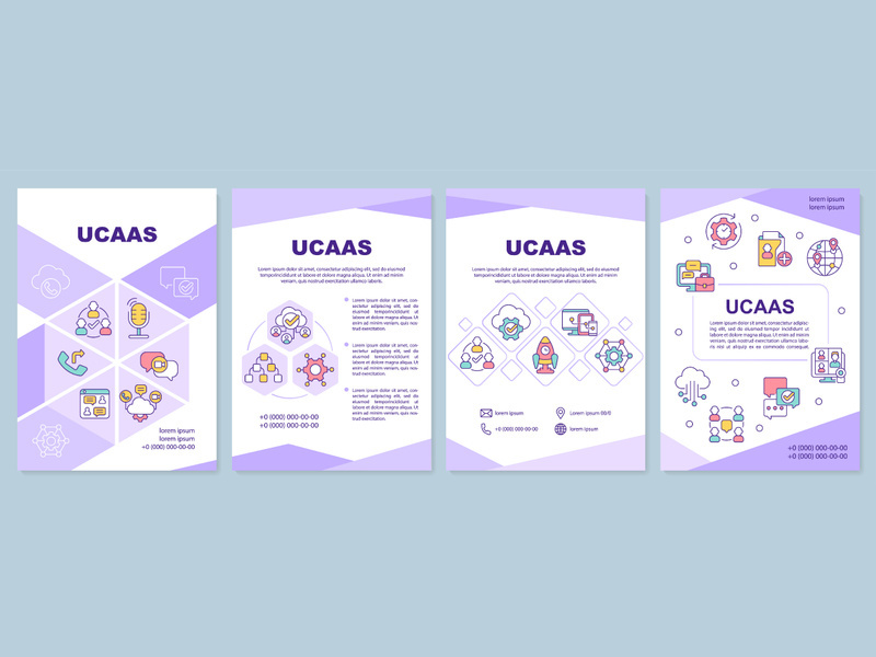 UCaaS purple brochure template