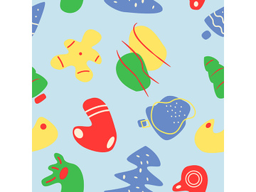 Festive winter season abstract seamless pattern preview picture