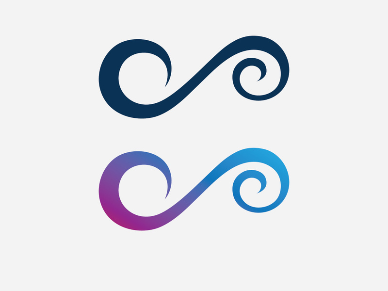 Infinity icon, vector template design