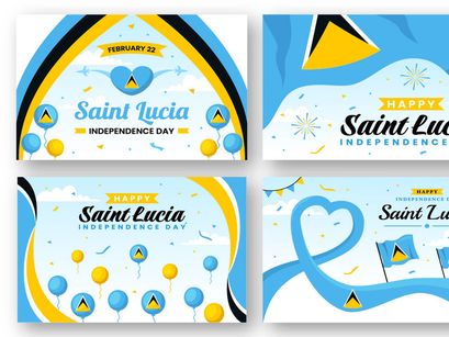 13 Saint Lucia Independence Day Illustration