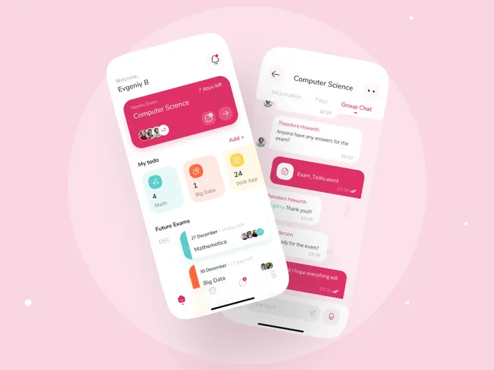 Education - App for Collaborative Exam Preparation [Figma]