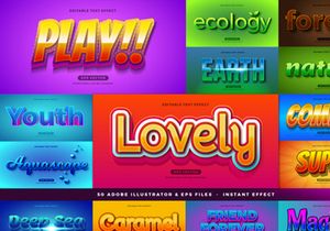 50 in 1 Bundle Attractive Text Effect Style