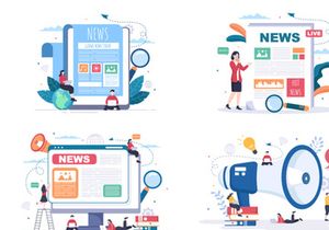 15 Breaking News Reporter Background Vector