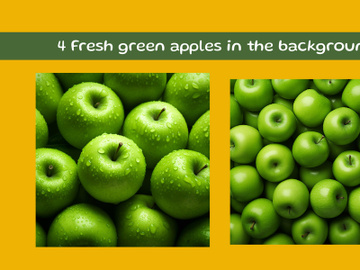 Fresh green apples in the background preview picture