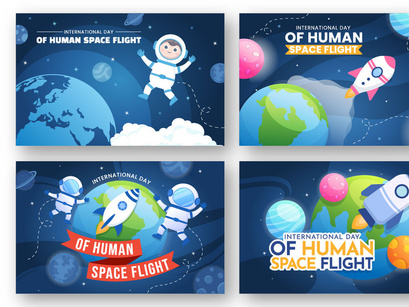 15 International Human Space Flight Day Illustration