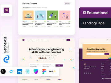 Si Educational Free NextJs Landing Page Template preview picture