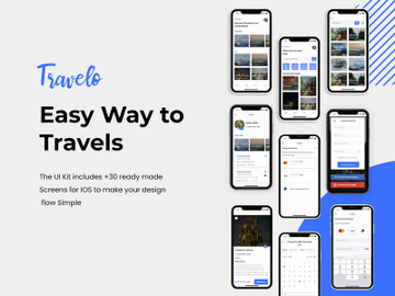 Travelo Travel app UI Kit preview picture