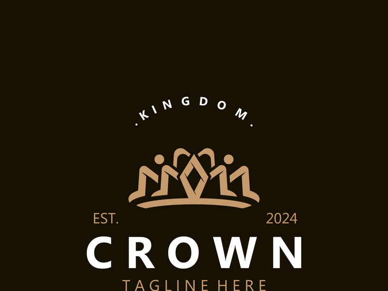 Crown logo simple design template. Vintage Crown Logo Royal King Queen concept symbol icon