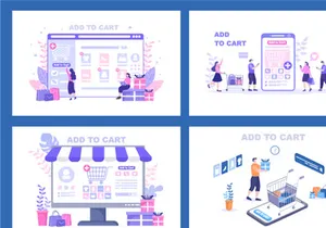 16 Add To Cart Vector Illustration