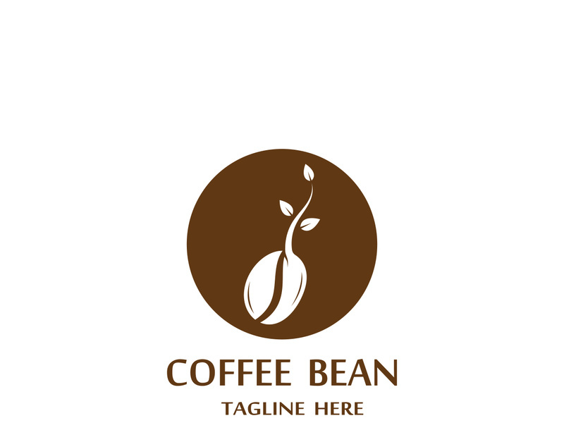 Premium coffee bean logo design.