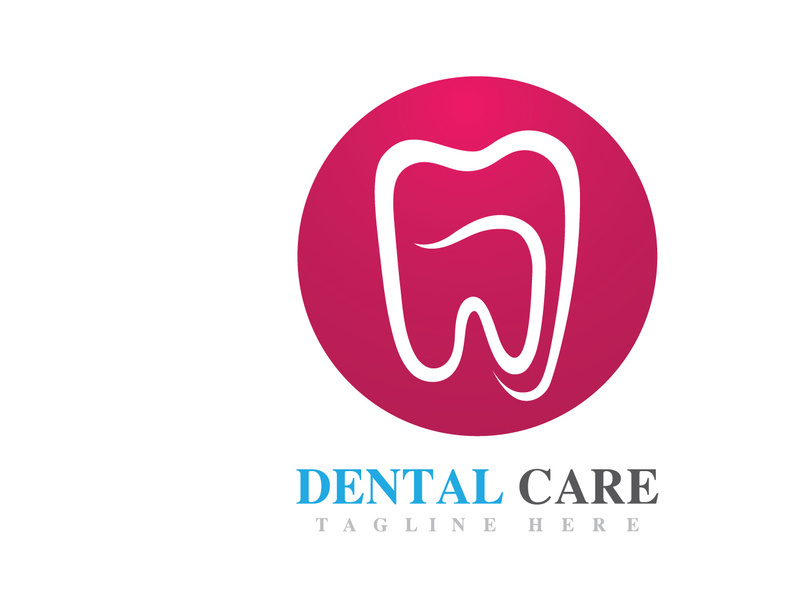 Dental care logo vector icon design