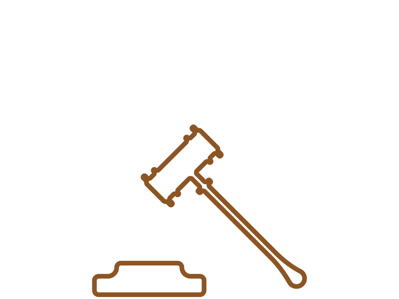 Judge hammer logo and symbol vector