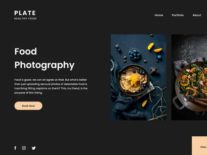 Food Photography Landing Page
