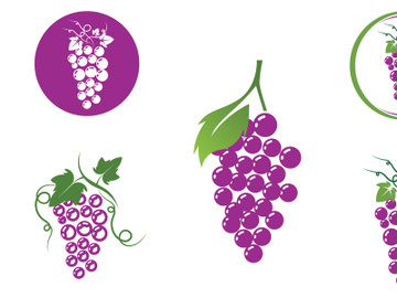 Fruit Grape logo vector preview picture