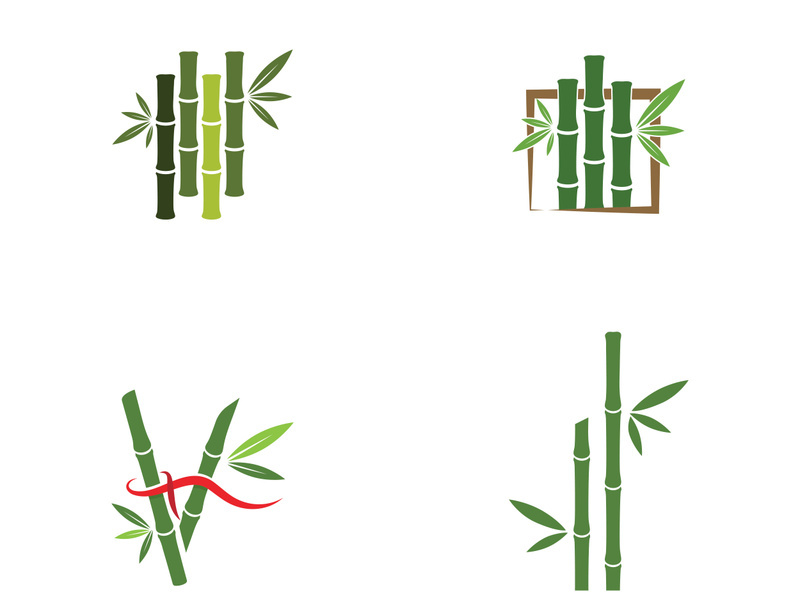 Bamboo vector icon illustration