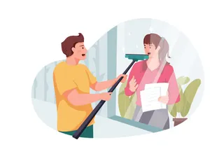M135_Cleaning service Illustrations
